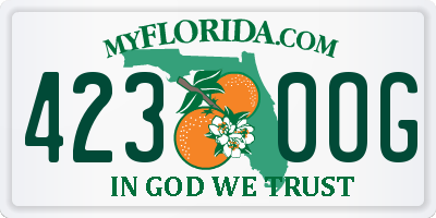FL license plate 4230OG