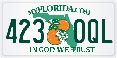 FL license plate 4230QL