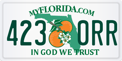 FL license plate 4230RR