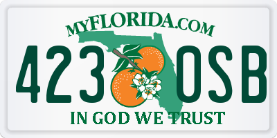 FL license plate 4230SB