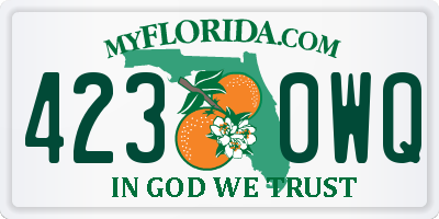FL license plate 4230WQ