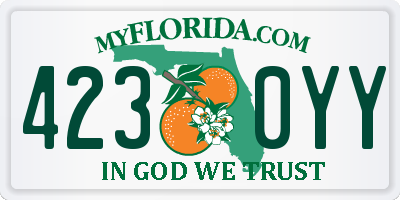 FL license plate 4230YY