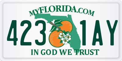FL license plate 4231AY