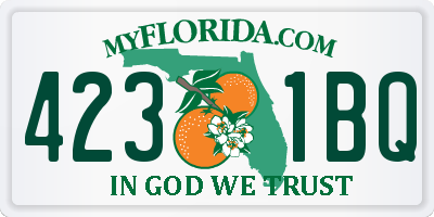 FL license plate 4231BQ