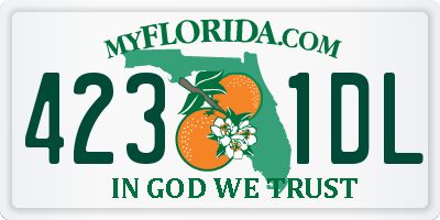 FL license plate 4231DL