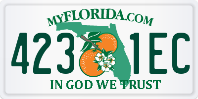 FL license plate 4231EC