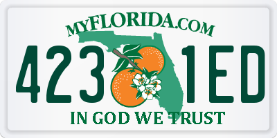 FL license plate 4231ED
