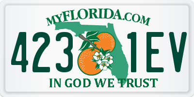 FL license plate 4231EV