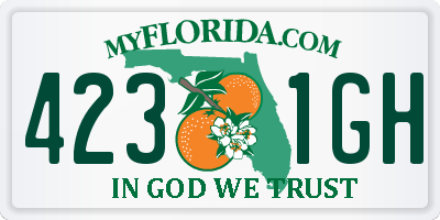 FL license plate 4231GH