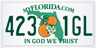 FL license plate 4231GL