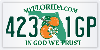FL license plate 4231GP