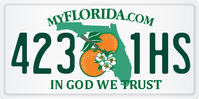FL license plate 4231HS