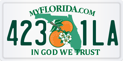 FL license plate 4231LA