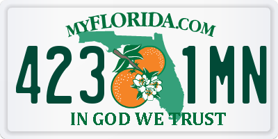 FL license plate 4231MN