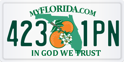 FL license plate 4231PN