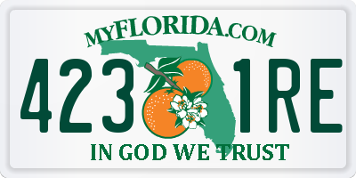 FL license plate 4231RE