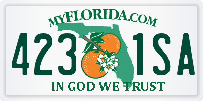 FL license plate 4231SA