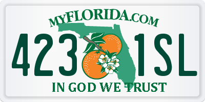 FL license plate 4231SL