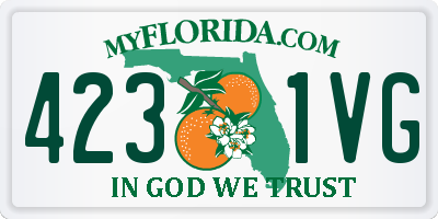FL license plate 4231VG