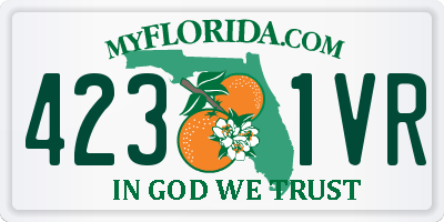 FL license plate 4231VR
