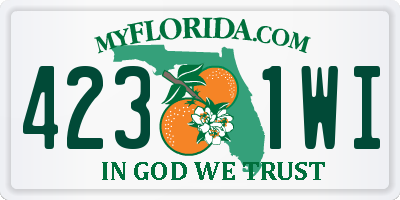 FL license plate 4231WI