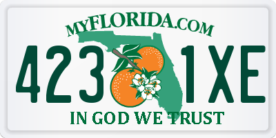 FL license plate 4231XE