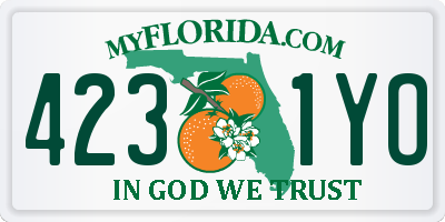 FL license plate 4231YO