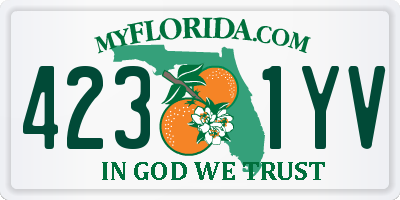 FL license plate 4231YV