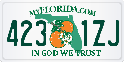 FL license plate 4231ZJ