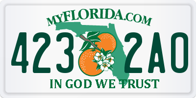 FL license plate 4232AO