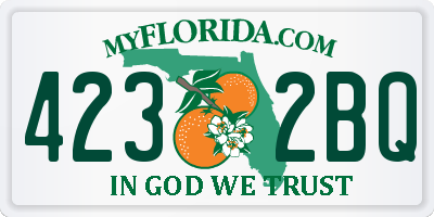 FL license plate 4232BQ