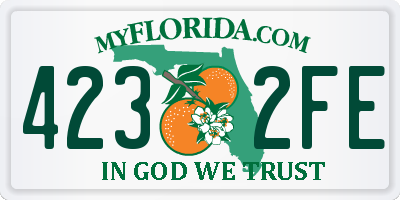 FL license plate 4232FE