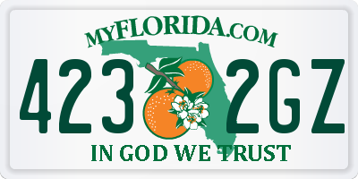 FL license plate 4232GZ