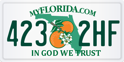 FL license plate 4232HF