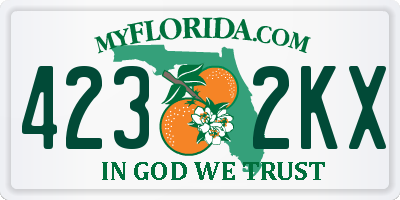 FL license plate 4232KX
