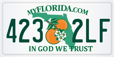 FL license plate 4232LF