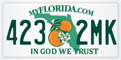 FL license plate 4232MK