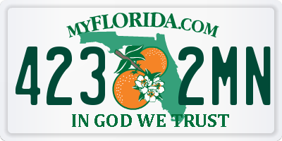 FL license plate 4232MN