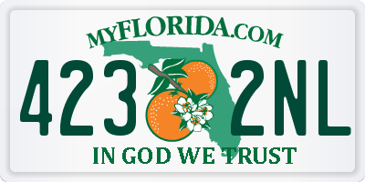FL license plate 4232NL
