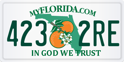 FL license plate 4232RE