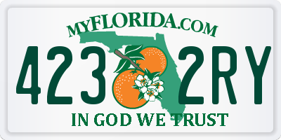 FL license plate 4232RY