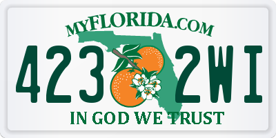 FL license plate 4232WI