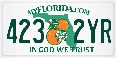 FL license plate 4232YR