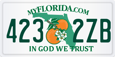 FL license plate 4232ZB