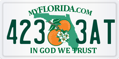 FL license plate 4233AT