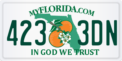 FL license plate 4233DN