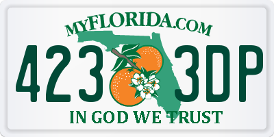 FL license plate 4233DP