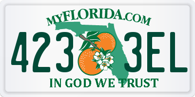 FL license plate 4233EL