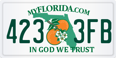 FL license plate 4233FB