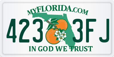 FL license plate 4233FJ